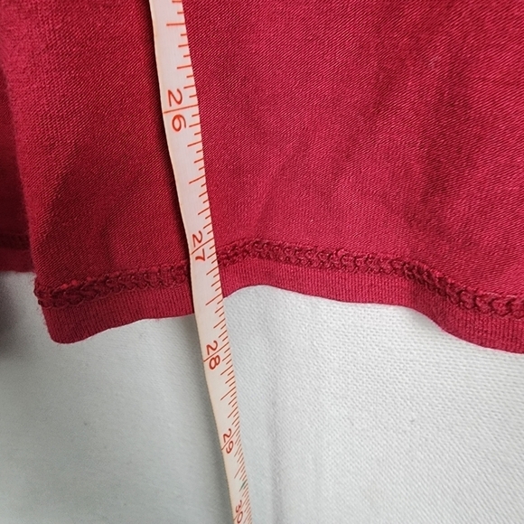 J. Jill Wearever Cranberry Red Pink Slouchy Pocket Open Cardigan Size Large - Picture 6 of 6